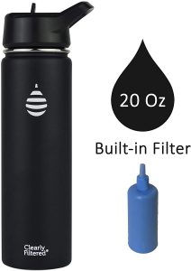 CLEARLY FILTERED INSULATED STAINLESS STEEL FILTERED WATER BOTTLE